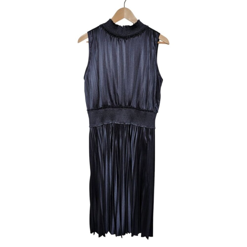 Nanette Lepore Pleated Sleeveless Dress Midi Event Party Cocktails Size 12